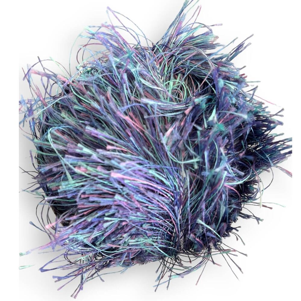 3 skeins Filati FF PARK Eyelash Yarn | 36 Blue Lavender | Made in Italy - Picture 4 of 7